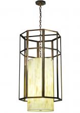 Meyda White 254611 - 23.5&#34; Wide Cilindro Caged Pendant