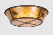Meyda White 26221 - 22&#34;W Ginkgo Flushmount