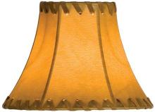 Meyda White 26349 - 6&#34;W X 4.5&#34;H Faux Leather Tan Hexagon Shade