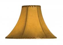 Meyda White 26351 - 14&#34; Wide Faux Leather Tan Hexagon Shade