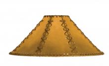Meyda White 26355 - 18&#34; Wide Faux Leather Tan Hexagon Shade