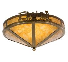 Meyda White 26391 - 16&#34; Wide Train Flushmount