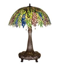 Meyda White 26575 - 31&#34;H Tiffany Honey Locust Table Lamp