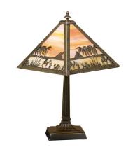 Meyda White 26843 - 10&#34; High Camel Mission Accent Lamp