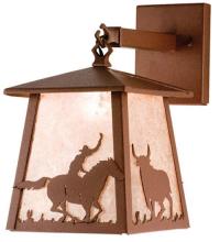 Meyda White 26995 - 7&#34;W Cowboy & Steer Hanging Wall Sconce