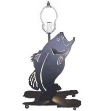 Meyda White 29079 - 13.5&#34;H Leaping Bass Black Table Base