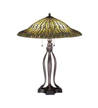 Meyda White 29385 - 31&#34;H Tiffany Lotus Leaf Table Lamp