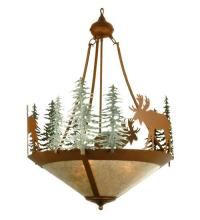 Meyda White 29524 - 24&#34;W Wandering Moose Inverted Pendant