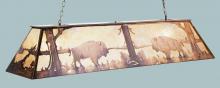Meyda White 30148 - 60&#34; Long Buffalo at Lake Oblong Pendant