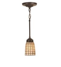 Meyda White 30176 - 5&#34; Wide Terra Bone Mini Pendant