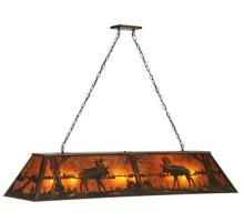 Meyda White 30333 - 61&#34;L Moose at Lake Oblong Pendant