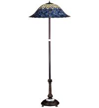 Meyda White 31104 - 60&#34;H Tiffany Peacock Feather Floor Lamp
