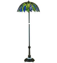 Meyda White 31113 - 60&#34;H Tiffany Honey Locust Floor Lamp