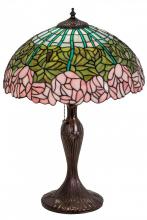Meyda White 31143 - 23&#34; High Tiffany Cabbage Rose Table Lamp