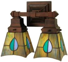 Meyda White 31230 - 12&#34;W Mackintosh Leaf 2 LT Wall Sconce.609