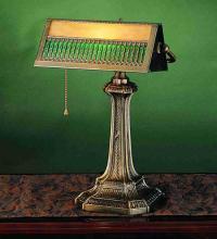 Meyda White 31300 - 13&#34; High Gothic Mission Banker&#39;s Lamp