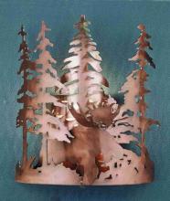 Meyda White 31655 - 11&#34;W Moose Through the Trees Wall Sconce