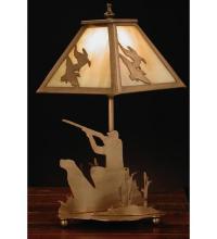 Meyda White 32486 - 15.5&#34;H Duck Hunter W/Dog Accent Lamp