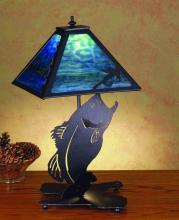 Meyda White 32566 - 21&#34;H Leaping Bass Table Lamp