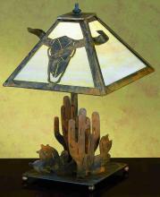 Meyda White 32795 - 21&#34;H Steer Skull Table Lamp
