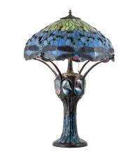 Meyda White 37946 - 33&#34; High Hanginghead Dragonfly Table Lamp