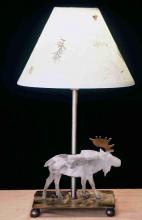Meyda White 38855 - 15&#34;H Pressed Foliage Lone Moose Accent Lamp
