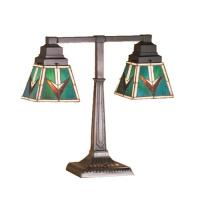 Meyda White 48200 - 20&#34;H VALENCIA Mission 2 Arm Desk Lamp