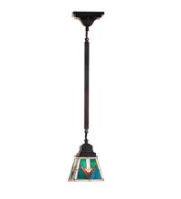Meyda White 48974 - 5&#34;Sq VALENCIA Mission Mini Pendant