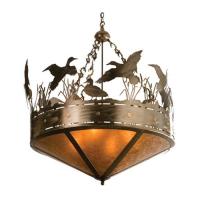 Meyda White 50139 - 36&#34;W Ducks in Flight Inverted Pendant