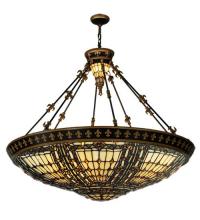 Meyda White 50250 - 26&#34; Wide Fleur-de-lis Inverted Pendant