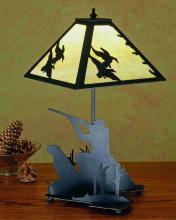 Meyda White 50400 - 15.5&#34;H Duck Hunter W/Dog Accent Lamp