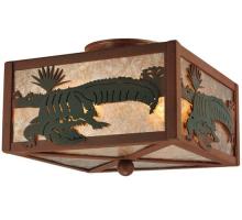 Meyda White 50748 - 10&#34;Sq Alligator Flushmount