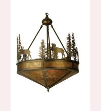Meyda White 51026 - 24&#34;W Wandering Moose Inverted Pendant