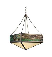 Meyda White 51230 - 18&#34;Sq Lone Elk Inverted Pendant