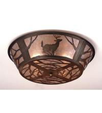 Meyda White 51233 - 22&#34;W Deer on the Loose Flushmount