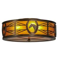 Meyda White 51414 - 22&#34;W Horseshoe Flushmount