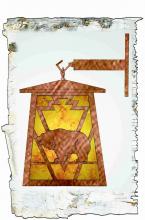 Meyda White 51494 - 7.5&#34;W Lone Grizzly Bear Hanging Wall Sconce