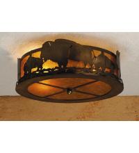 Meyda White 51498 - 16&#34;W Buffalo Flushmount
