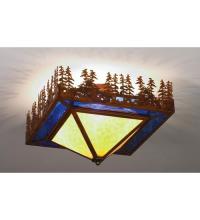 Meyda White 51505 - 19&#34; Square Pine Lake Flushmount