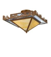 Meyda White 51506 - 16&#34;Sq Pine Lake Flushmount