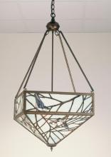 Meyda White 51874 - 24&#34; Square Backyard Friends Inverted Pendant