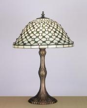 Meyda White 52010 - 20&#34;H Diamond & Jewel Table Lamp