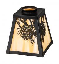 Meyda White 65047 - 5.5&#34; Square Winter Pine Shade