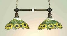 Meyda White 65825 - 35&#34; Long Wild Sunflower 2 LT Island Pendant