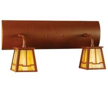 Meyda White 66086 - 18&#34;W Bungalow Valley View 2 LT Vanity Light