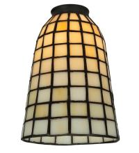 Meyda White 67039 - 5&#34;W Geometric Beige Shade