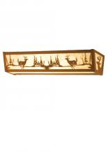 Meyda White 67743 - 30&#34;W Deer at Lake Vanity Light