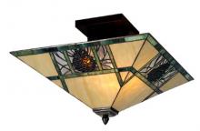 Meyda White 67849 - 17&#34;Sq Pinecone Ridge Flushmount