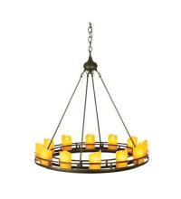 Meyda White 68217 - 32&#34;W Barbury 12 LT Chandelier
