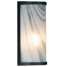 Meyda White 68815 - 5.75&#34; Wide Cylinder Blanco Swirl Fused Glass Wall Sconce